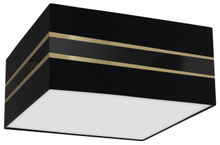 Lampa sufitowa Kwadrat ULTIMO BLACK 2xE27 40cm