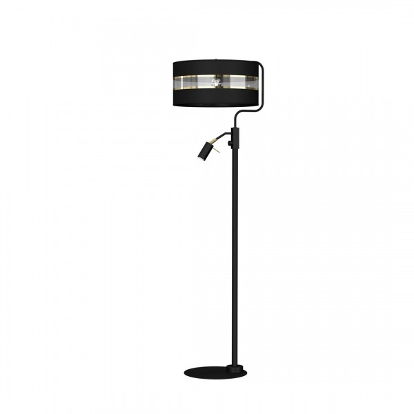 Lampa Podłogowa ULTIMO BLACK 1xE27 + 1x mini GU10