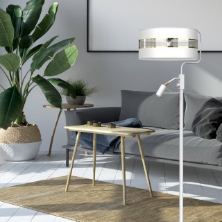 Lampa Podłogowa ULTIMO WHITE 1xE27 + 1xmini GU10