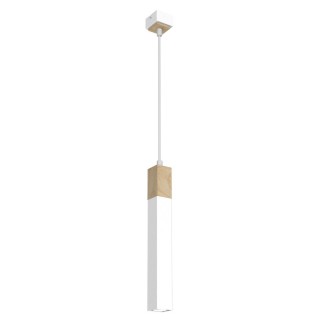 Lampa wisząca SOLO SAWN WHITE / PATINATED WOOD 1x mini GU10