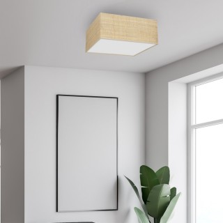 Lampa sufitowa MARSHALL WHITE/RATTAN 3xE27