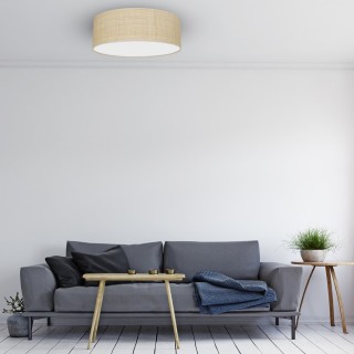 Lampa sufitowa MARSHALL WHITE/RATTAN 3xE27