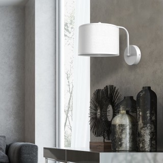 Kinkiet ALBION BIEL/BAWEŁNA 1xE27