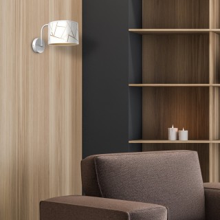 Kinkiet ZIGGY WHITE White/Gold 1xE27