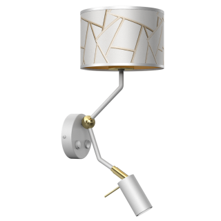 Kinkiet ZIGGY WHITE White/Gold 1xE27 + 1x mini GU10