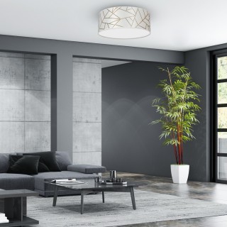 Lampa sufitowa ZIGGY WHITE White/Gold 2xE27