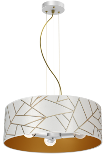 Lampa wisząca ZIGGY WHITE White/Gold 3xE27