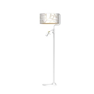 Lampa podłogowa ZIGGY WHITE White/Gold 1xE27 +  1x mini GU10