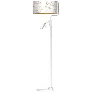 Lampa podłogowa ZIGGY WHITE White/Gold 1xE27 +  1x mini GU10