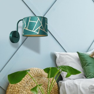 Kinkiet ZIGGY GREEN Gold/Bottle green 1xE27