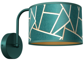 Kinkiet ZIGGY GREEN Gold/Bottle green 1xE27