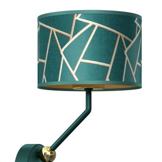 Kinkiet ZIGGY GREEN Gold/Bottle green 1xE27 + 1x mini GU10