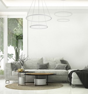 LAMPA WISZĄCA ORION WHITE 53W LED Barwa ciepła 3000K