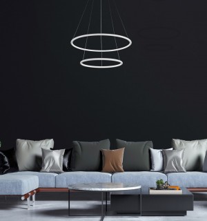 LAMPA WISZĄCA ORION WHITE 53W LED Barwa ciepła 3000K