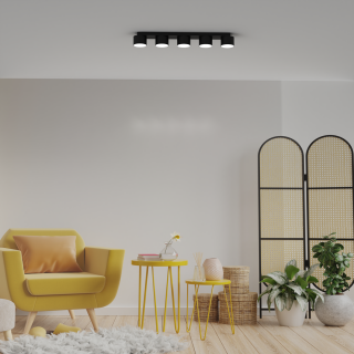 Lampa sufitowa DIXIE Black  5xGX53