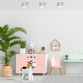 Lampa sufitowa DIXIE Pink/White  1xGX53