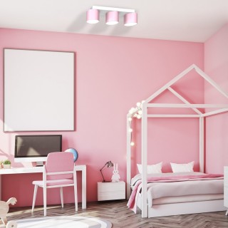 Lampa sufitowa DIXIE Pink/White  3xGX53