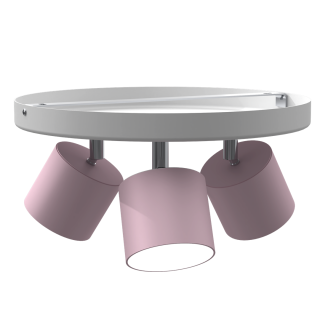 Lampa sufitowa DIXIE Pink/White  3xGX53