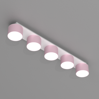 Lampa sufitowa DIXIE Pink/White  5xGX53