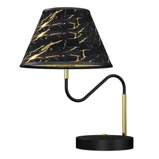Lampka stołowa HERMES Black/Gold 1xE27