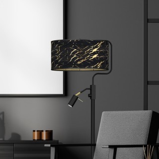 Lampa stojąca SENSO Black/Gold 1xE27 + 1x mini GU10