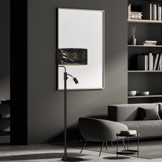 Lampa stojąca SENSO Black/Gold 1xE27 + 1x mini GU10