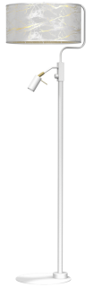 Lampa podłogowa SENSO White/Gold 1xE27 + 1x mini GU10