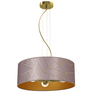 Lampa wisząca ZIGGY PINK Gold/Pink 3xE27
