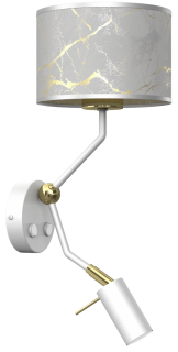 Kinkiet SENSO White/Gold 1xE27 + 1x mini GU10