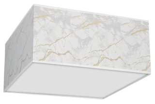 Lampa sufitowa SENSO White/Gold kwadrat 400mm 2xE27