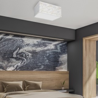 Lampa sufitowa SENSO White/Gold kwadrat 500mm 3xE27