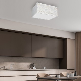 Lampa sufitowa SENSO White/Gold kwadrat 500mm 3xE27