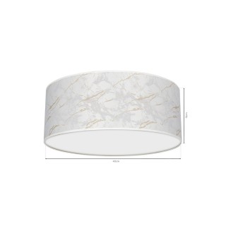 Lampa sufitowa SENSO White/Gold Ø400mm 2xE27