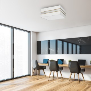 Lampa sufitowa Kwadrat ULTIMO WHITE 3xE27 50cm