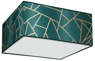 Lampa sufitowa ZIGGY GREEN Gold/Bottle green 2xE27