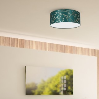 Lampa sufitowa ZIGGY GREEN Gold/Bottle green  2xE27
