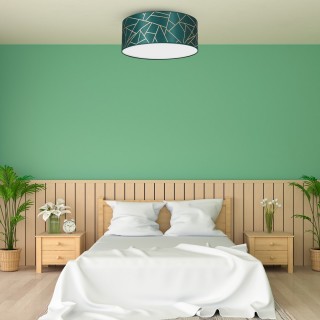 Lampa sufitowa ZIGGY GREEN Gold/Bottle green  2xE27