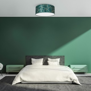 Lampa sufitowa ZIGGY GREEN Gold/Bottle green  2xE27