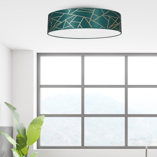 Lampa sufitowa ZIGGY GREEN Gold/Bottle green 3xE27