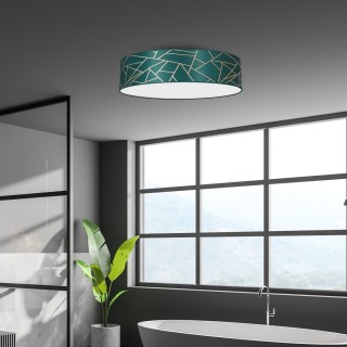 Lampa sufitowa ZIGGY GREEN Gold/Bottle green 3xE27