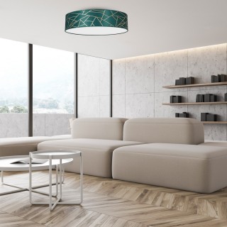 Lampa sufitowa ZIGGY GREEN Gold/Bottle green 3xE27