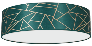 Lampa sufitowa ZIGGY GREEN Gold/Bottle green 3xE27