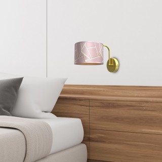 Kinkiet ZIGGY PINK Gold/Pink 1xE27