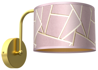 Kinkiet ZIGGY PINK Gold/Pink 1xE27