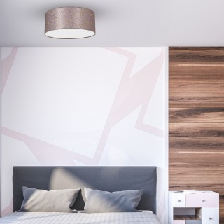 Lampa sufitowa ZIGGY PINK Gold/Pink 2xE27