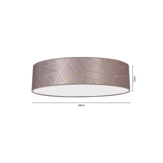 Lampa sufitowa ZIGGY PINK Gold/Pink 3xE27
