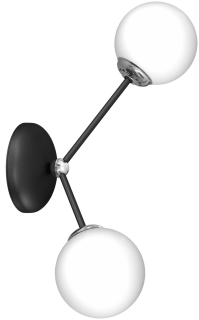 Kinkiet JOY BLACK 2xE14