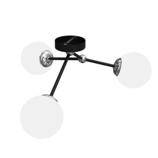 Lampa sufitowa JOY BLACK 3xE14