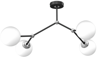 Lampa sufitowa JOY BLACK 4xE14