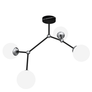 Lampa sufitowa JOY BLACK 4xE14